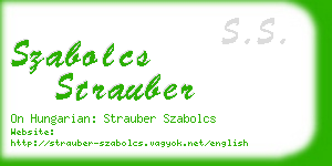 szabolcs strauber business card